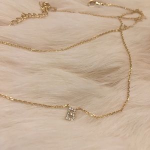 francesca's gold "B" necklace